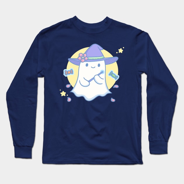 Flower Ghost Witch Long Sleeve T-Shirt by KammyBale